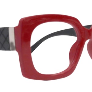 Tokio Reading Glasses, Red With Black , Large Frame, High End Readers, Bifocal,  Sun readers, Trendy Style,  NY Fifth Avenue