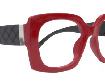 Tokio Reading Glasses, Red With Black , Large Frame, High End Readers, Bifocal,  Sun readers, Trendy Style,  NY Fifth Avenue
