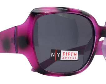 Valencia, Lunettes de soleil polarisées pour femme, Verres gris polarisants de 1,1 mm, Protection UVA 100 % UVB (taches violettes) Square Trendy NY Fifth Avenue