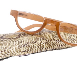 Half Moon, Woman Reading Glasses Lower nose , Brown Reader +1.25 to +4 Magnifying, Frame, NY Fifth Avenue