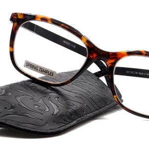 Venus, (Premium) Reading Glasses, High End Readers +1.25..+4 Magnifying glasses, Rectangular. Optical Frame (Tortoise Brown) NY Fifth Avenue