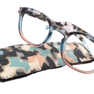 Havana, (Blue Light Glasses) Reading, High End Readers, Magnifying (Sky Blue, Peach, Grey) (Square) (Computer Glasses) NY Fifth Avenue