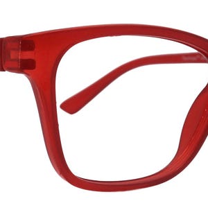 Ruby (Premium) Blue Light Blockers (rood transparant) Leesbril, hoogwaardige leesbril +1,25 tot +4, vierkant.