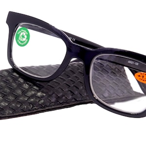 Premium Reading Glasses High End Reading Glass +1.25 to +3 magnifying glasses, Square. optical Frames