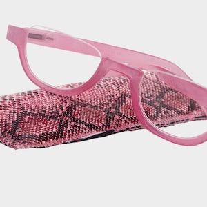 Half Moon, Woman Reading Glasses Lower nose , Pink Reader +1.25 to +4 Magnifying, Frame, NY Fifth Avenue