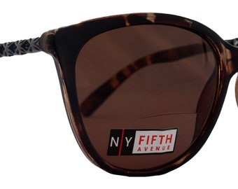 Iris, High-End Line Bifocal (Clear On Top) Sun Readers for Women OR Non-Bifocal Readers Sunglasses (Brown Tortoiseshell ) NY Fifth Avenue