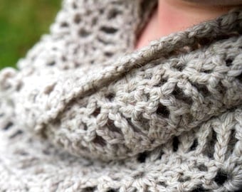 Modèle d'écharpe infini au crochet - Dentelle ananas (Modèle PDF)