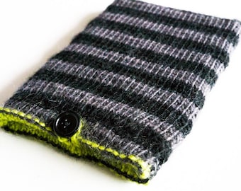 Patron d'étui pour Kindle en tricot à rayures (PDF)