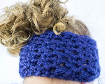 Modèle de bandeau au crochet super volumineux : cache-oreilles en dentelle pour débutant (Modèle PDF)