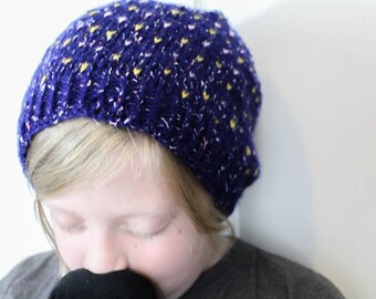 Modèle de tricot bonnet souple Fair Isle : tailles enfant, adolescent et adulte (modèle PDF)
