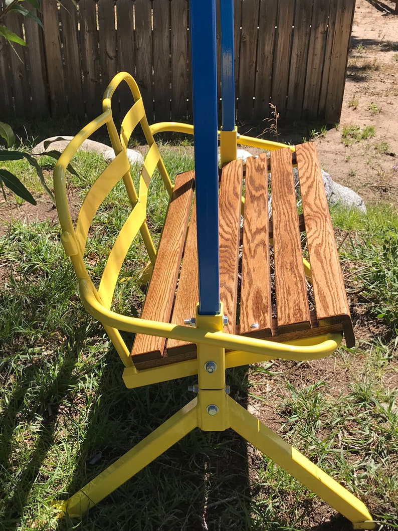 1950/'s double ski chair lift swing or bench.
