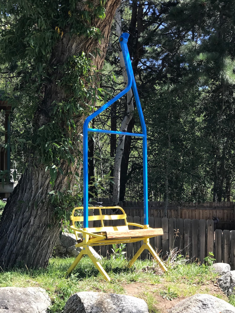 1950/'s double ski chair lift swing or bench.
