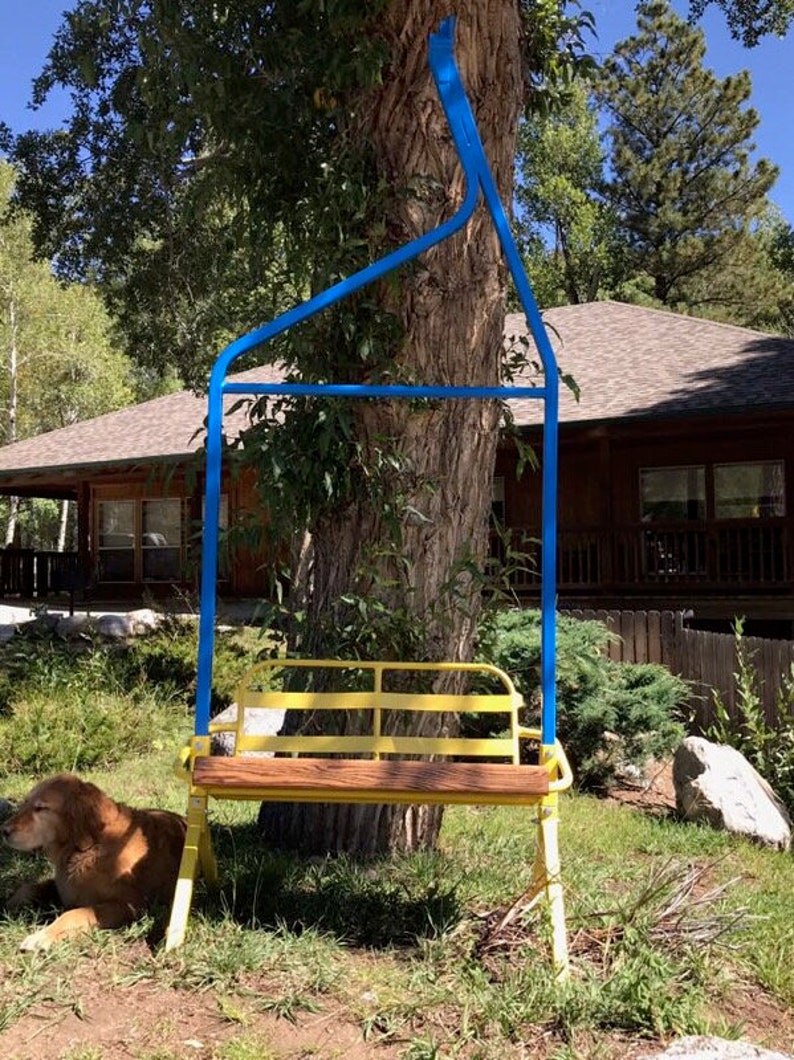 1950/'s double ski chair lift swing or bench.