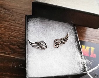 Angel wing earrings, silver earrings, gothic earrings, angel jewellery, surgical steel, stainless Steel, Jewellery gifts, earrings, angel