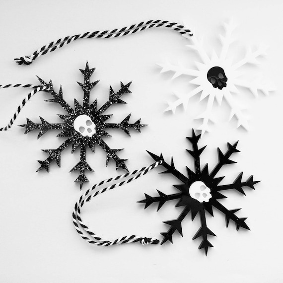 Gothic Christmas Acrylic Decorations Gothic Decor Skull Etsy