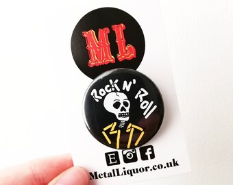 Rock n roll badge, gothic badge, gothic gift, skull badge, skull gift, skull lover, rock and roll, pin badges, skull pin, gothic christmas