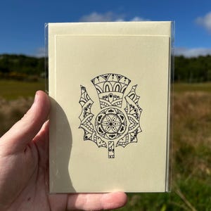 A6-wenskaart mandala (blanco binnenkant)