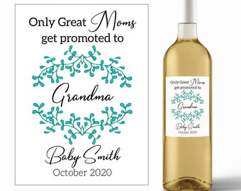 Custom Pregnancy Announcement Wine Label