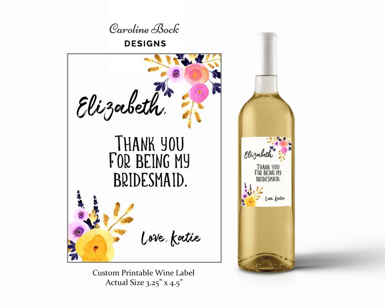 thank you for choosing me as a bridesmaid