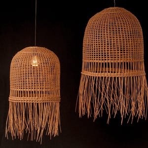 Woven Lampshade - handmade lighting, wicker lighting, custome order image 2