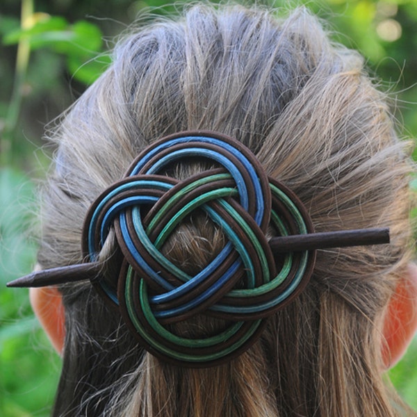 Hair stick, Celtic Symbol Sita,  Hair clip, Hair accessories, Hair pin, Hair brooch, Hair sticks, Gift for her ,Woven Hair Clip