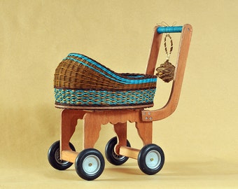Doll Carriage  Blue Design