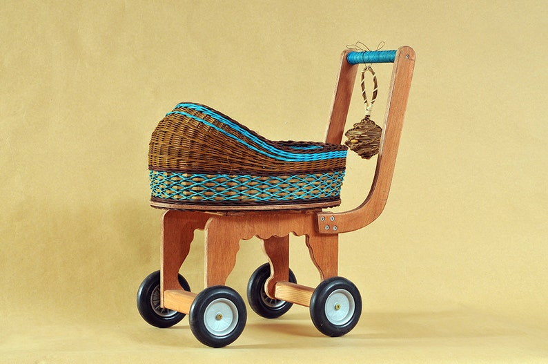 Doll Carriage Blue Design image 1