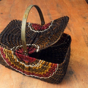 Picnic basket, gathering basket,  Wicker picnic basket, Personalized picnic basket,  Woven Basket, Boyfriend gift