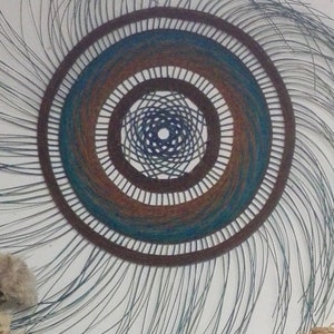 large woven wall art, woven mandala, hand made wall hanging,Dream catcher image 3