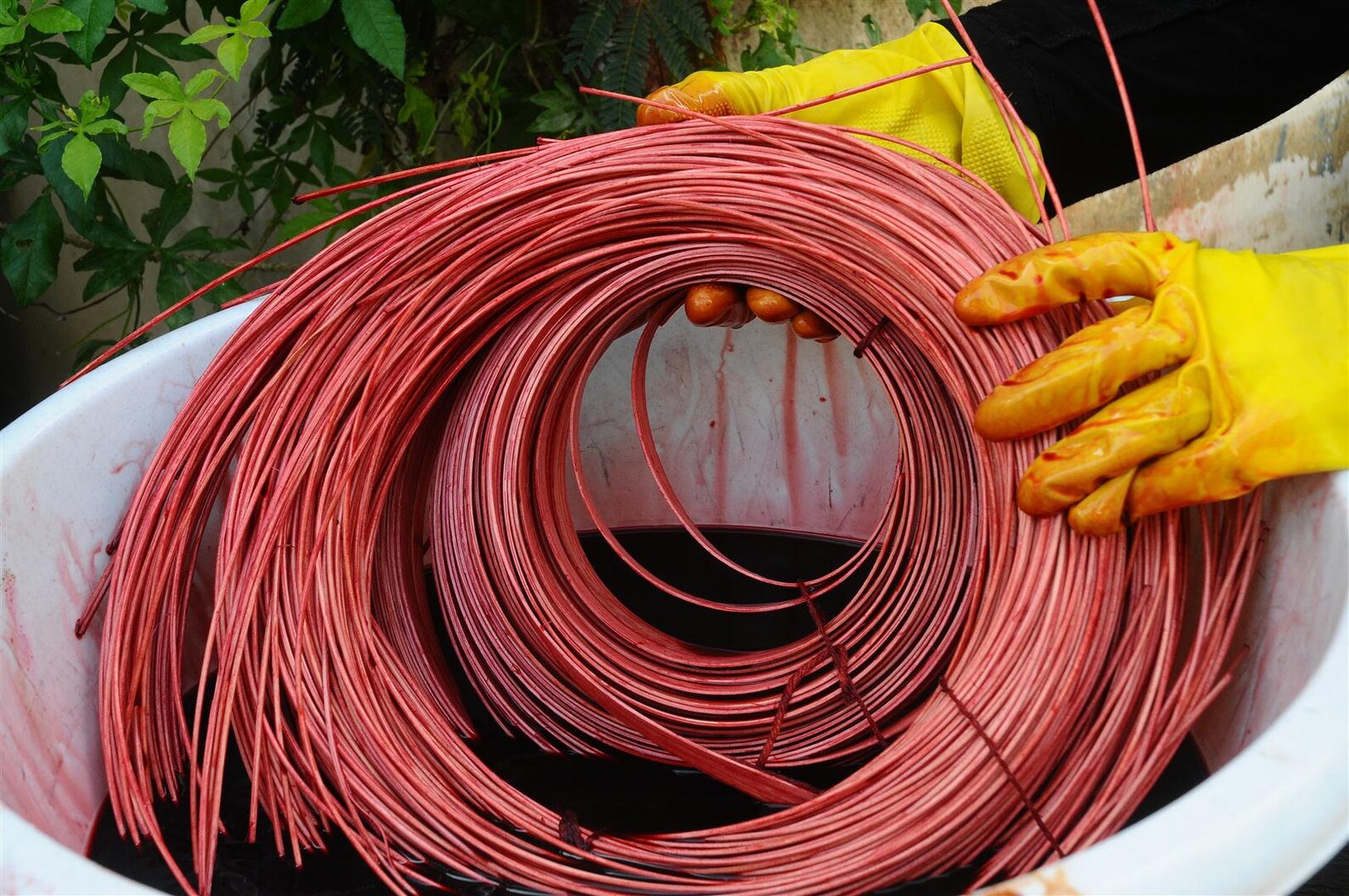 Materials for Basket Weaving, Dyed Reed Round, Flatflat, Flatoval at All Sizes, Basket