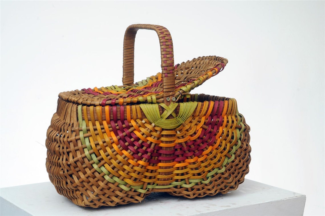 Small Picnic Basket Wicker Picnic Basket Personalized Picnic Etsy