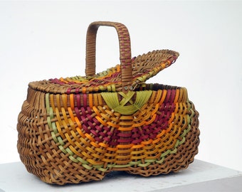Small picnic basket, Wicker picnic basket, Personalized picnic basket, Gathering basket, Woven Basket, unique gift