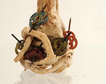 Hair stick, Gift for her, Celtic Symbol "Sita", Hair clip, Hair accessories, Hair pin, Hair brooch, Hair sticks, Woven Hair Clip