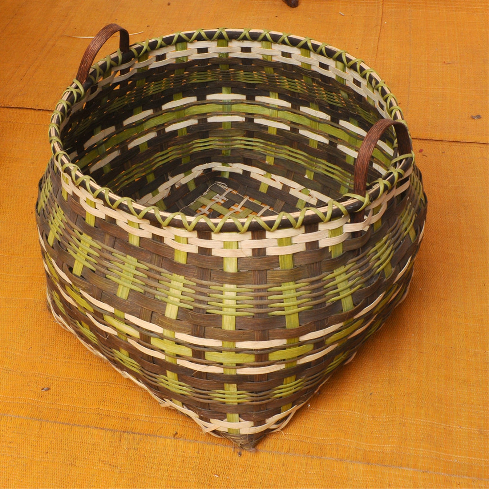 Large Storage Floor Basket, Woven Basket, Wicker Basket, Rattan, House ...