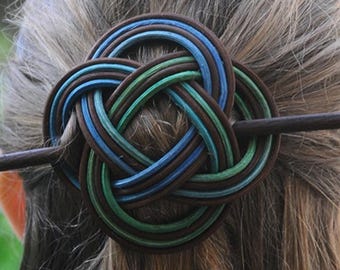 Rattan Hair Barrette, Hair Clip, Celtic Hair Pin, Elegant Barrette, Unique Hair Accessories, Women Hair Accessories, Gift For a Teenager