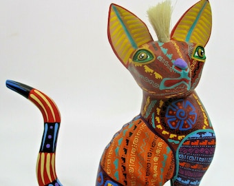mexican carved wooden animals