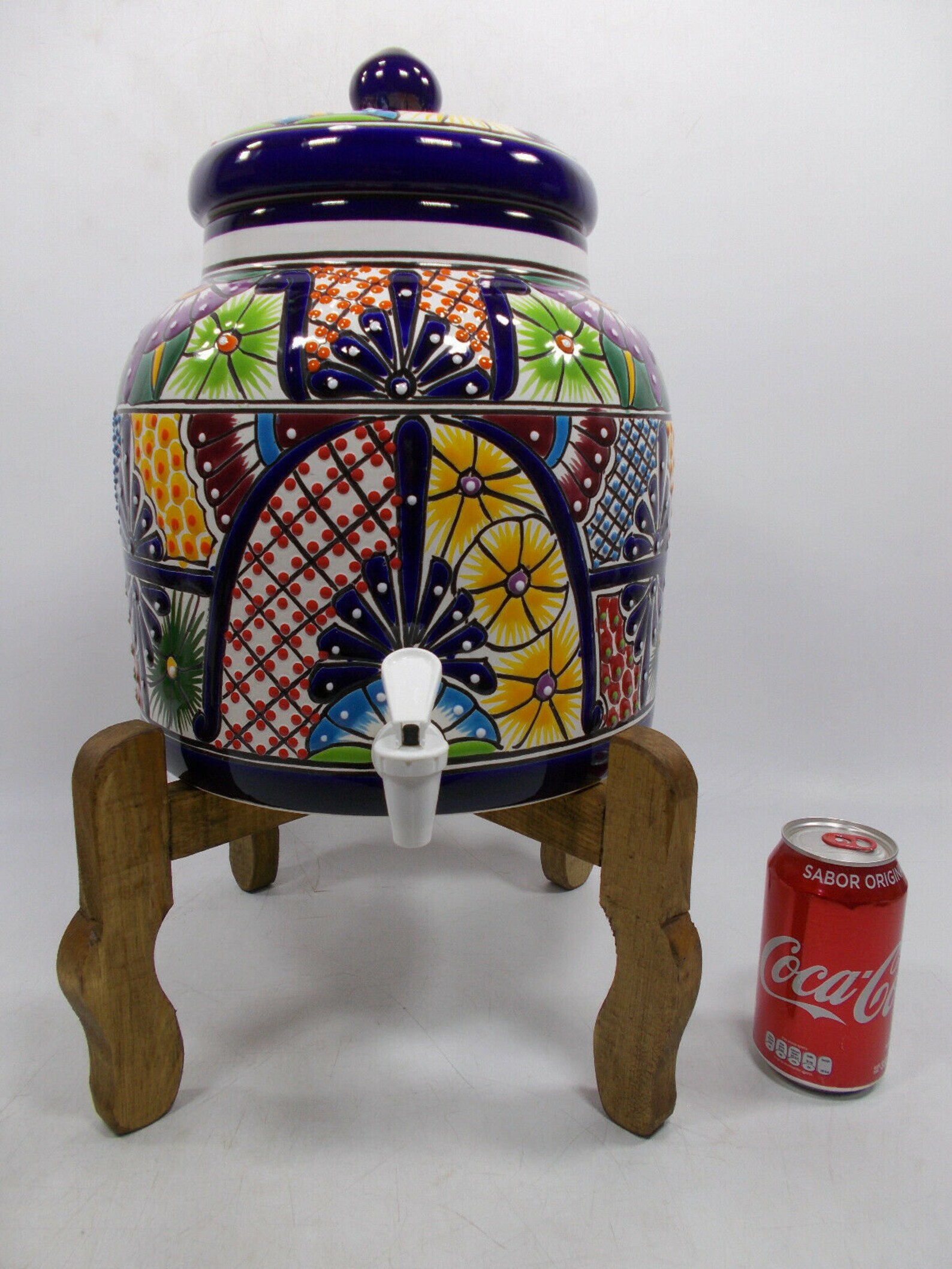 WATER CROCK Talavera Mexican pottery water dispenser glazed Etsy