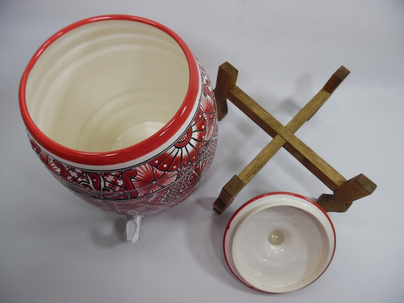 WATER CROCK Talavera Mexican Pottery Water Dispenser Glazed Etsy