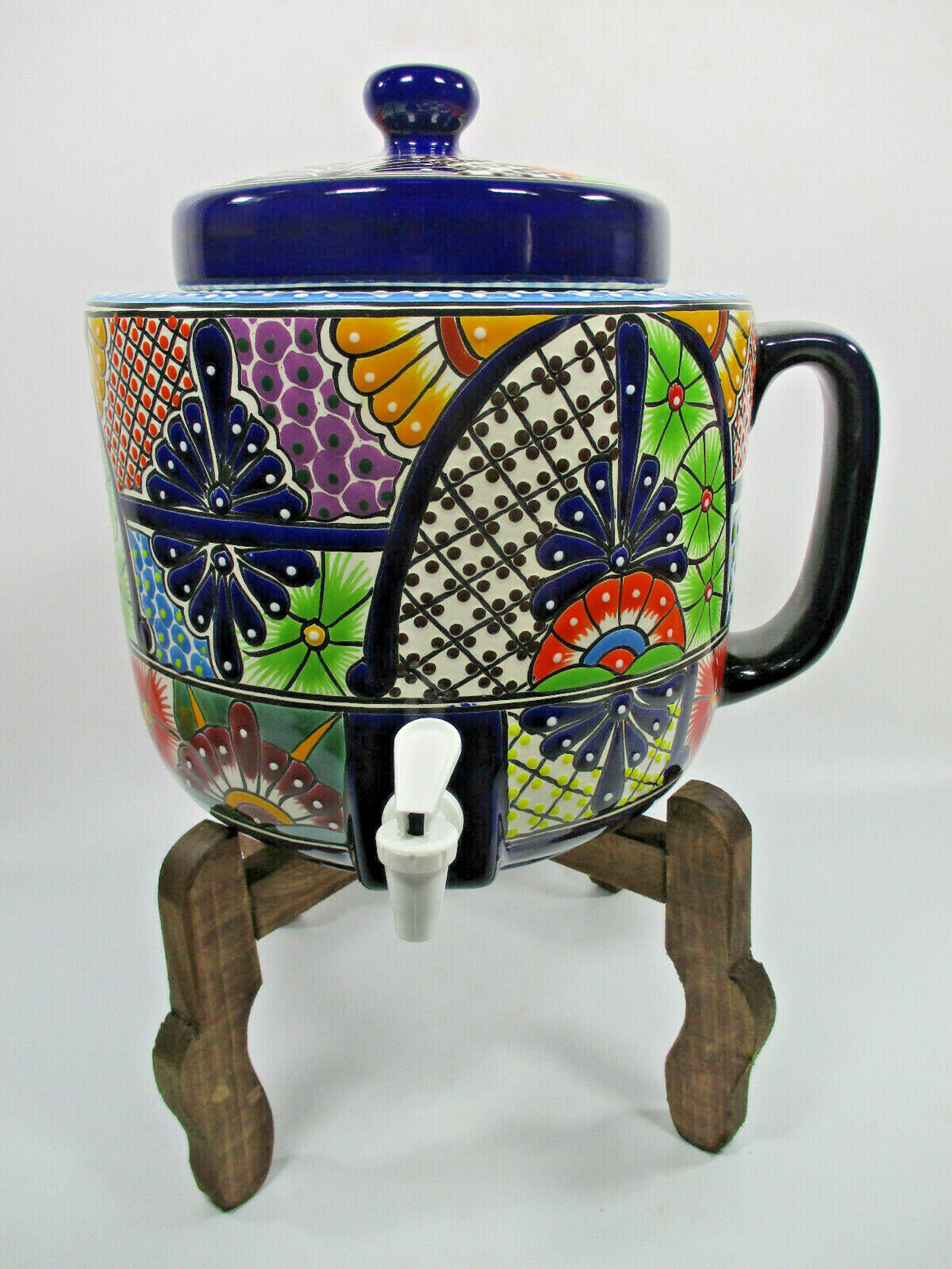 WATER CROCK Talavera Mexican pottery water dispenser glazed Etsy