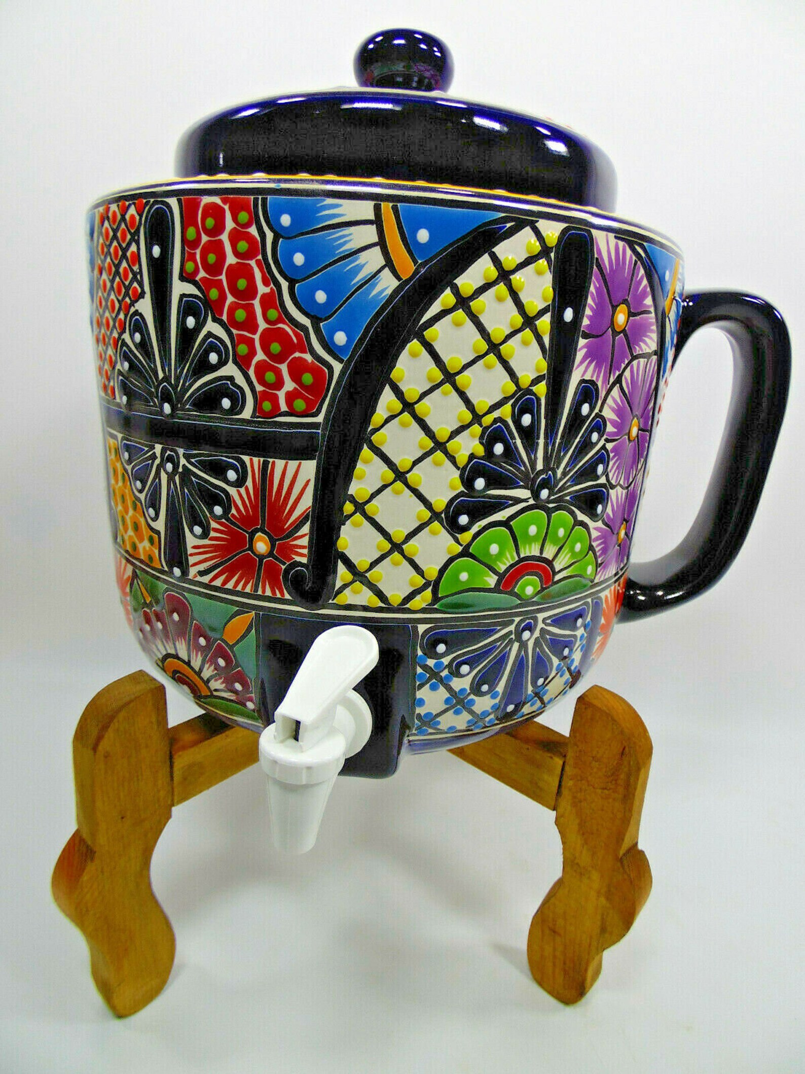 WATER CROCK Talavera Mexican pottery water dispenser glazed Etsy