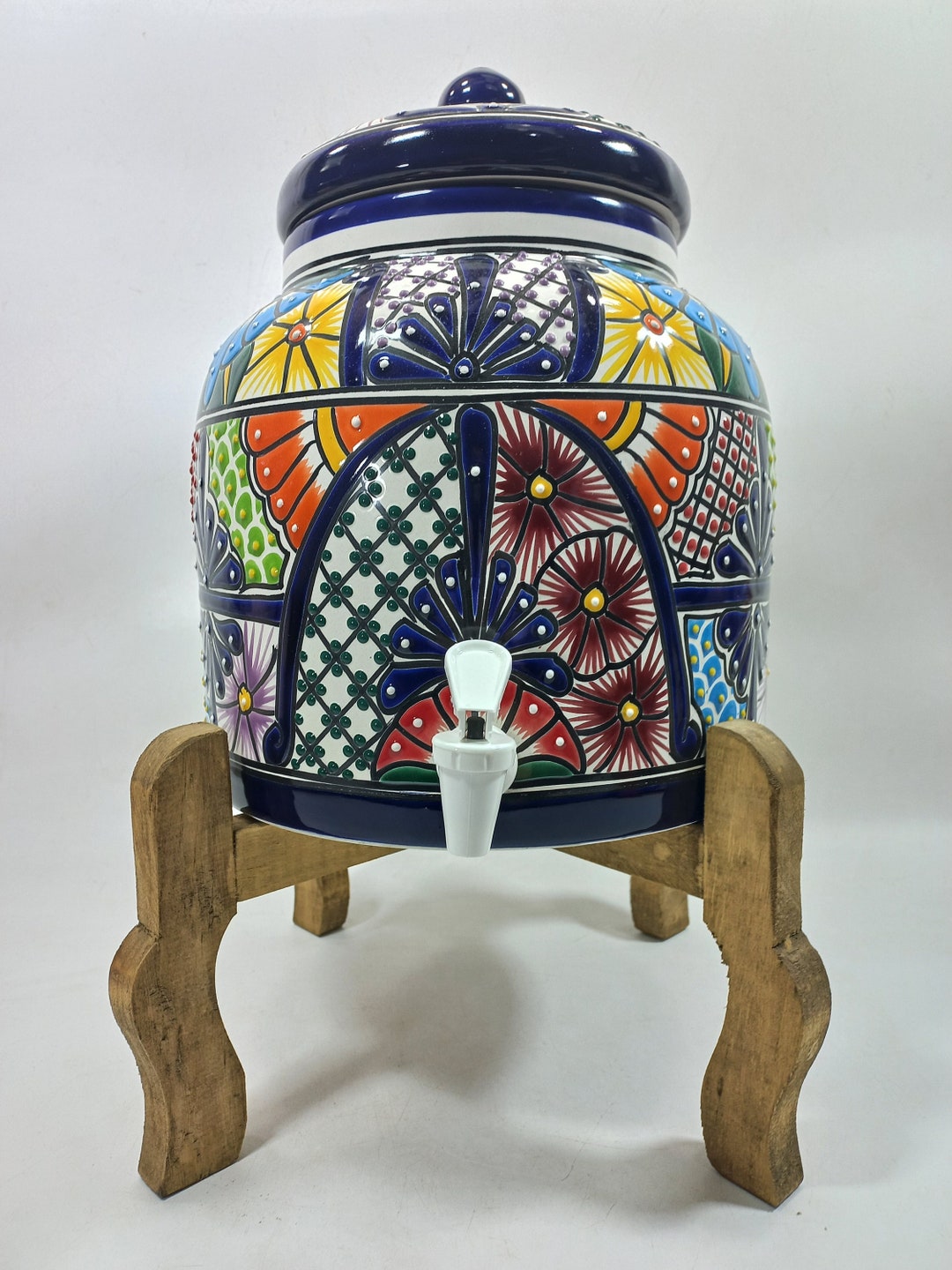 WATER CROCK Talavera Mexican Pottery WATER Dispenser Glazed Etsy