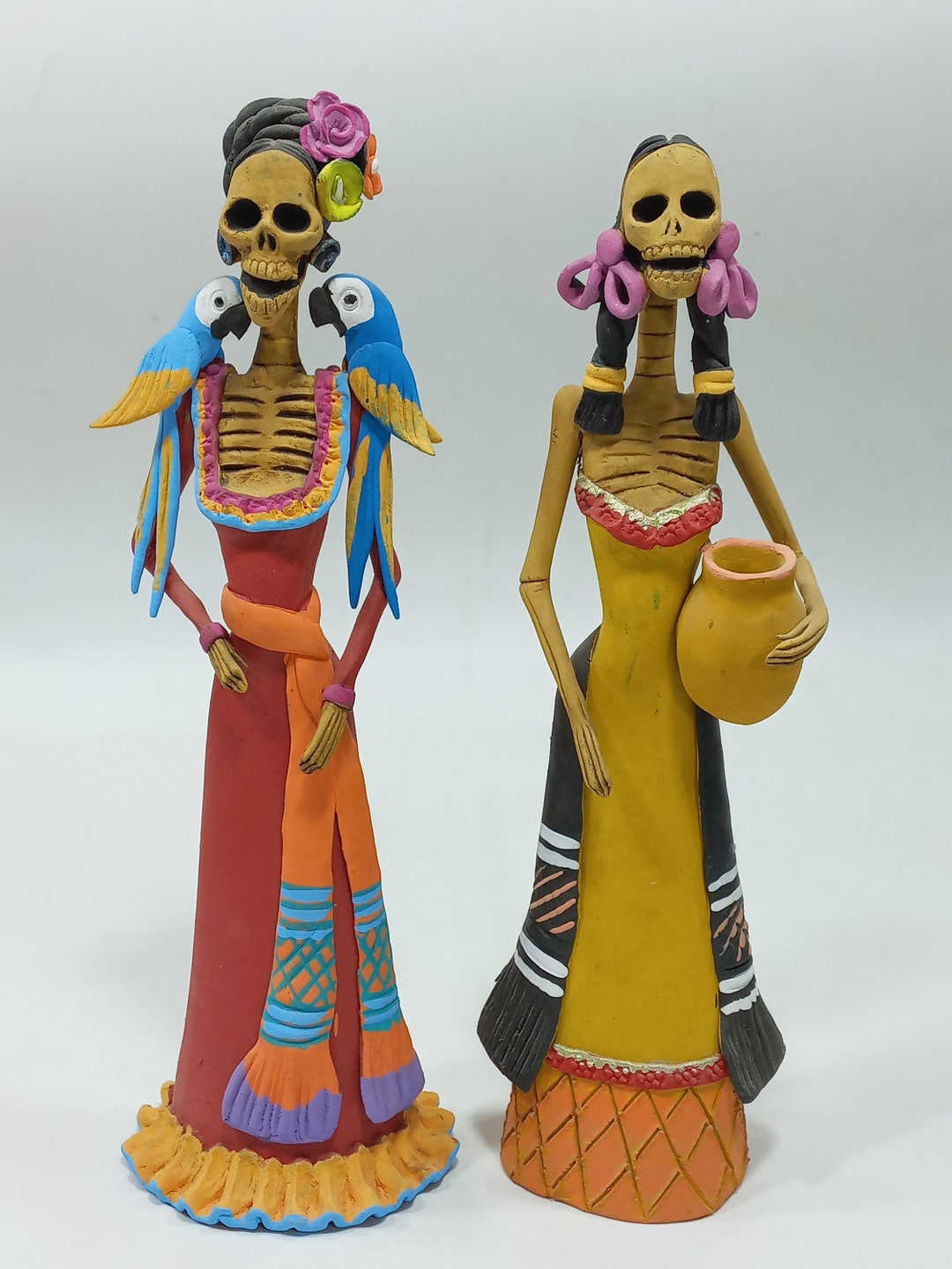 Fine Mexican Day of the Dead Clay Catrina with Miniature from Capula, Michoacán main image 0