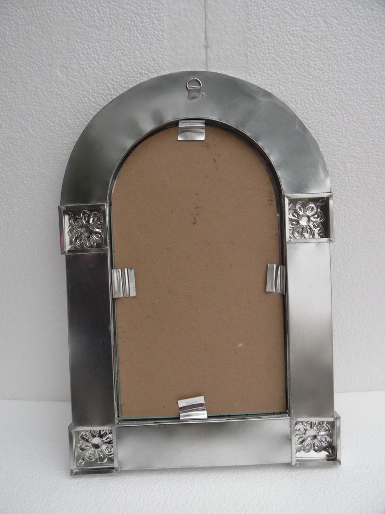 PUNCHED TIN MIRROR Arched Mirror With Mixed Talavera Tile Etsy