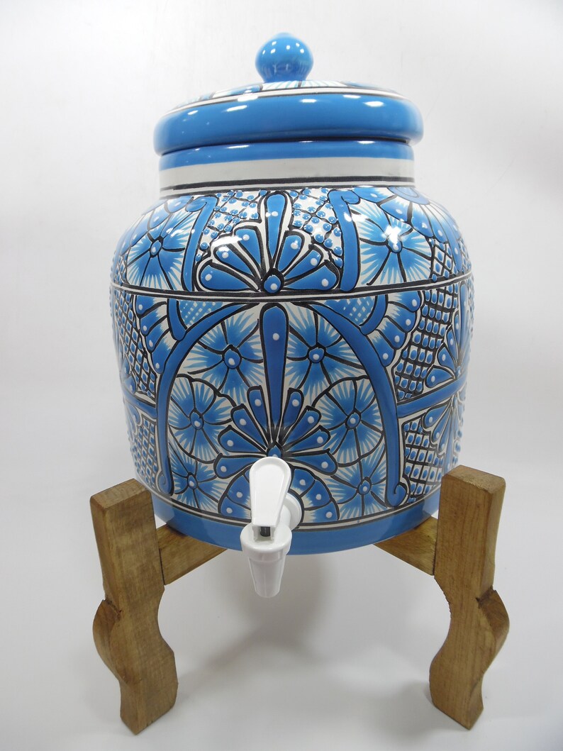 WATER CROCK Talavera Mexican Pottery Water Dispenser Glazed Etsy