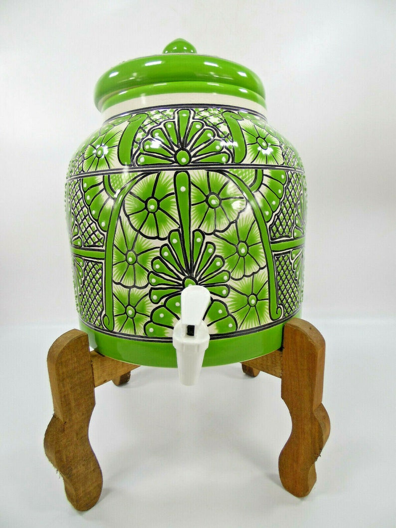 WATER CROCK Talavera Mexican Pottery WATER Dispenser Glazed Etsy