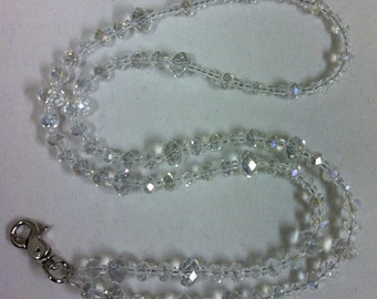 Ice Princess Beaded Chez Crystal Lanyard