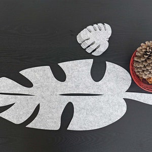 rPET-filtbordslöpare bananblad 4 mm universal - 2 längder 30 x 80 cm och 35 x 120 cm - rättvis - tillverkad i Köln