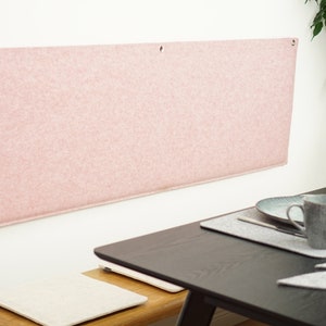 55 cm high eco felt wall back cushion padded including wall brackets – length in desired size
