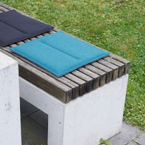 40 x 40 cm Eco felt chair pad bench pad 23 mm padded universal size with quilted seam with straight corners