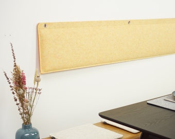 30 cm high eco felt wall back cushion padded including wall brackets – length in desired size